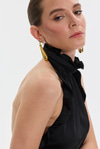 Blade Dark Satin Blouse