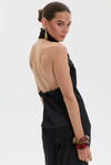 Blade Dark Satin Blouse