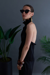 Blade Dark Satin Blouse