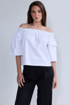 Noir White Blouse
