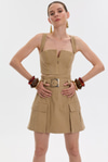 Rouge Canvas Skirt