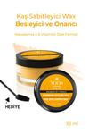 Brow Styling Wax – Macadamia Oil & Vitamin E Eyebrow Setting Wax 50 ml + Brush Gift