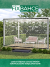 FixBahçe 2mx2.5m Şeffaf PVC Rüzgar Geçirmez Naylon Branda