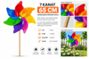 65 Cm Cap 7 Kanatli Bahce Grubu Ruzgargulu