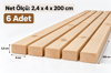 Alaçam Ladin Kereste (2,4 cm X 4 cm X 200 cm ) 6 Adet