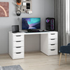 Alen 150 Cm 8 Çekmeceli Çalışma & Oyuncu Masası - Beyaz