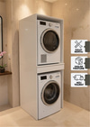 Altay Çamaşır Makinesı Ve Kurutma Makinesi Dolabı Çekmeceli Banyo Dolabı Beyaz