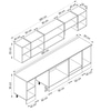 Alvinka 280X210 Cm Klasik Mebran Mutfak Dolabı M-E80S40S40-1