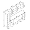 Alvinka 300X210 Cm Klasik Mebran Mutfak Dolabı Mb-E80B50S50-1