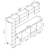 Alvinka 300X210 Cm Klasik Mebran Mutfak Dolabı Mb-E90B40S50-1