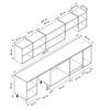 Alvinka 300X210 Cm Klasik Mebran Mutfak Dolabı M-E90S50S40-1