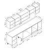 Alvinka 300X210 Cm Klasik Mebran Mutfak Dolabı M-E80S60S40-1