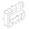 Alvinka 300X210 Cm Klasik Mebran Mutfak Dolabı Mb-E90B40S50-2