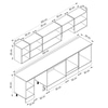 Alvinka 300X210 Cm Klasik Mebran Mutfak Dolabı M-E80S40S60-1