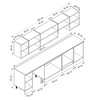 Alvinka 300X210 Cm Klasik Mebran Mutfak Dolabı M-E80S50S50-1