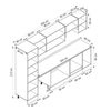 Alvinka 305X210 Cm Klasik Mebran Mutfak Dolabı Mb-E90B50S45-1