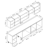 Alvinka 305X210 Cm Klasik Mebran Mutfak Dolabı M-E80S45S60-1