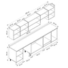 Alvinka 305X210 Cm Klasik Mebran Mutfak Dolabı M-E90S50S45-1
