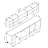 Alvinka 310X210 Cm Klasik Mebran Mutfak Dolabı M-E80S50S60-1