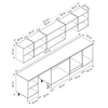 Alvinka 310X210 Cm Klasik Mebran Mutfak Dolabı M-E80S60S50-1