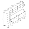 Alvinka 315X210 Cm Klasik Mebran Mutfak Dolabı Mb-E90B60S45-1
