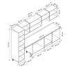Alvinka 315X210 Cm Klasik Mebran Mutfak Dolabı Mb-E90B45S60-1