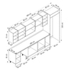 Alvinka 360X222 Cm Klasik Mebran Mutfak Dolabı Mb-E80S40S40-1