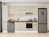 Alvinka 360X222 Cm Klasik Mebran Mutfak Dolabı Mbb-E80B40S40-1