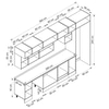 Alvinka 360X240 Cm Klasik Mebran Mutfak Dolabı Mb-E80S40S40-2