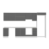 Alvinka 365X222 Cm High Gloss Mutfak Dolabı Mb-E80S45S40-1