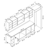 Alvinka 365X222 Cm Klasik Mebran Mutfak Dolabı Mb-E80S45S40-1