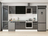 Alvinka 370X222 Cm High Gloss Mutfak Dolabı Mbb-E80B50S40-3