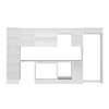 Alvinka 370X222 Cm High Gloss Mutfak Dolabı Mbb-E80B50S40-3