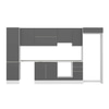 Alvinka 370X222 Cm High Gloss Mutfak Dolabı Mbb-E80B50S40-1