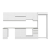 Alvinka 370X222 Cm High Gloss Mutfak Dolabı Mb-E90S40S40-1