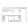 Alvinka 370X222 Cm High Gloss Mutfak Dolabı Mb-E80S45S45-3