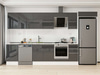 Alvinka 370X222 Cm High Gloss Mutfak Dolabı Mb-E80S50S40-2