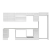 Alvinka 370X222 Cm High Gloss Mutfak Dolabı Mb-E90S40S40-3