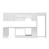 Alvinka 370X222 Cm High Gloss Mutfak Dolabı Mb-E80S45S45-1