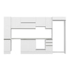 Alvinka 370X222 Cm High Gloss Mutfak Dolabı Mbb-E90B40S40-1