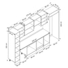Alvinka 370X222 Cm Klasik Mebran Mutfak Dolabı Mbb-E80B45S45-1