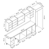 Alvinka 370X222 Cm Klasik Mebran Mutfak Dolabı Mb-E80S50S40-3