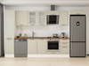 Alvinka 370X222 Cm Klasik Mebran Mutfak Dolabı Mbb-E80B45S45-3