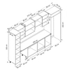 Alvinka 370X222 Cm Klasik Mebran Mutfak Dolabı Mbb-E80B40S50-1