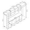 Alvinka 370X222 Cm Klasik Mebran Mutfak Dolabı Mbb-E80B50S40-1