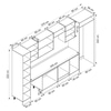 Alvinka 370X222 Cm Klasik Mebran Mutfak Dolabı Mbb-E80B45S45-2