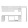 Alvinka 370X240 Cm High Gloss Mutfak Dolabı Mb-E80S45S45-1