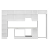 Alvinka 370X240 Cm High Gloss Mutfak Dolabı Mbb-E80B45S45-1