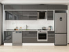 Alvinka 370X240 Cm High Gloss Mutfak Dolabı Mb-E80S50S40-2