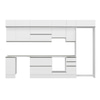 Alvinka 370X240 Cm High Gloss Mutfak Dolabı Mb-E90S40S40-1